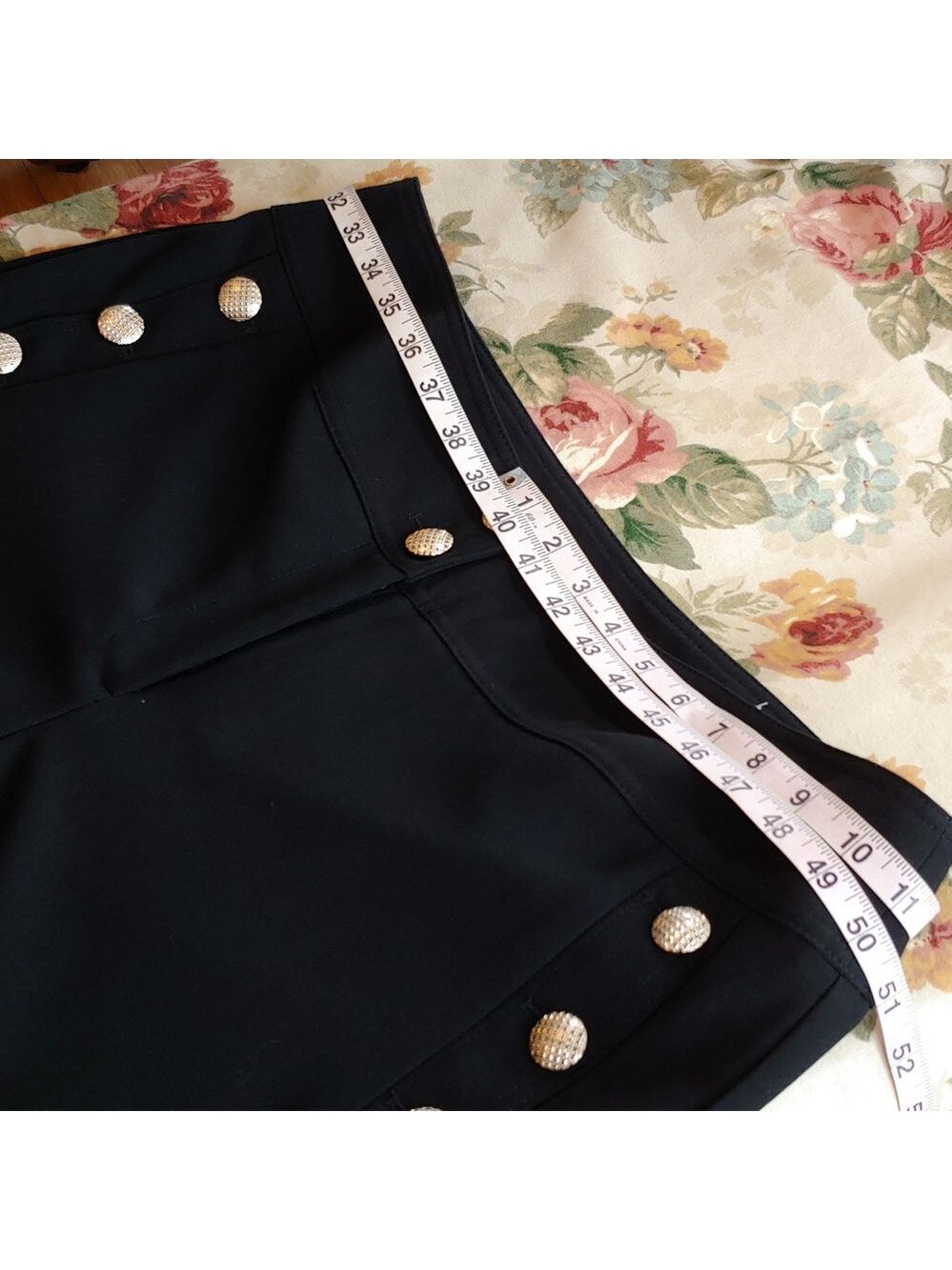 Chico's Nautical Black Dress Cropped Pants with Button Detail size 2.5 (14) NWT - Picture 8 of 17